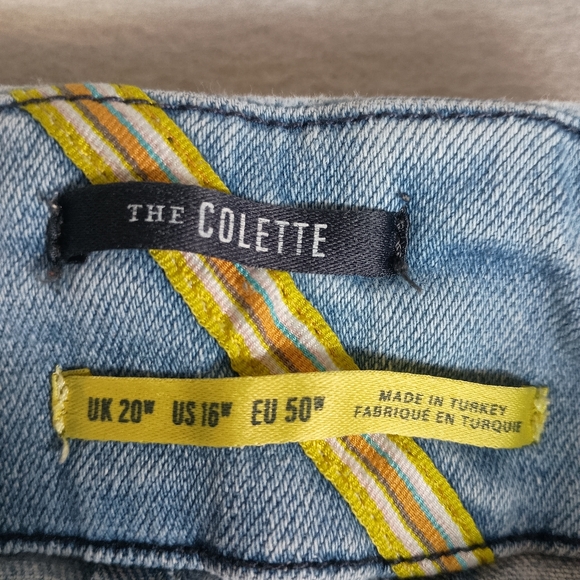 Anthropologie Maeve The Colette Crop Wide Leg Boho Denim High Rise 35x24.5 Jeans - Picture 7 of 11